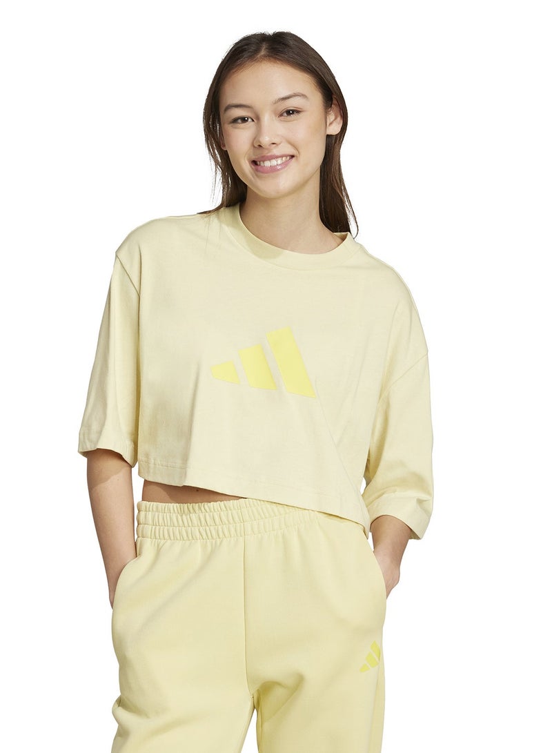 اديداس تيشيرت بشعار أيقونات المستقبل بثلاثة خطوط - Image 1